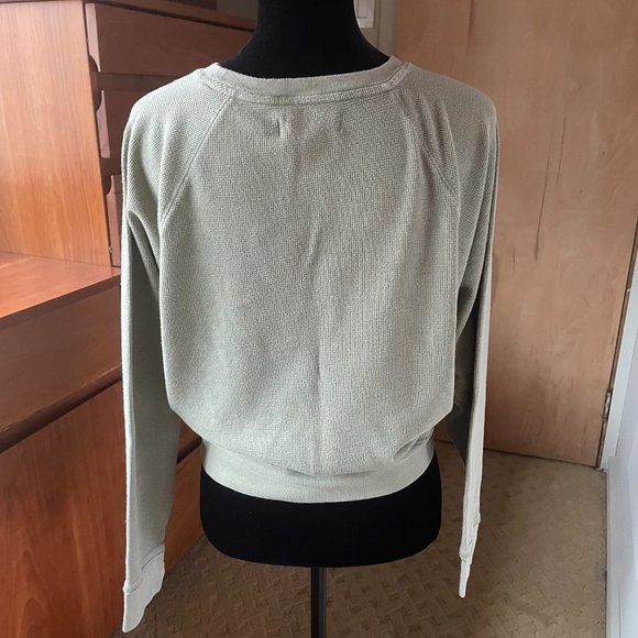 Lucky Brand Reglan Waffle Popover Cropped Thermal Medium - Picture 5 of 7